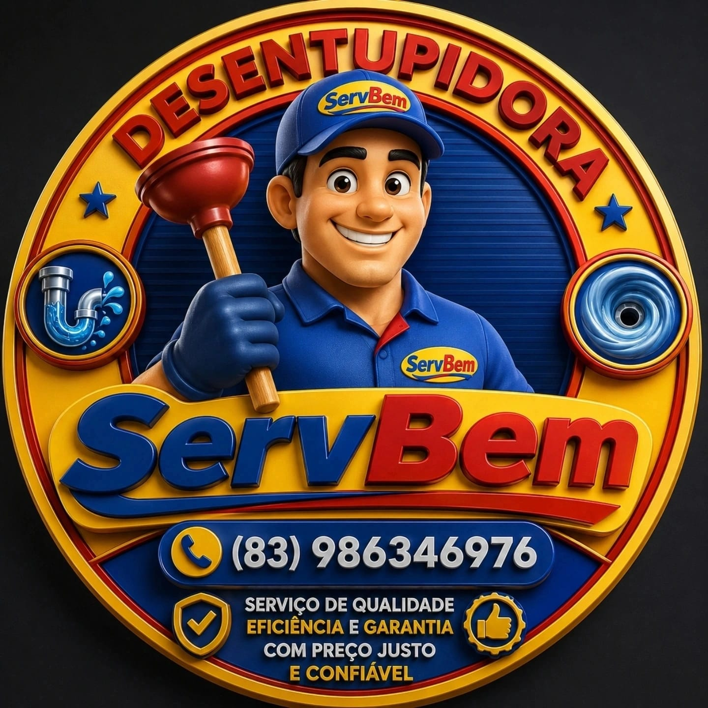 Logotipo Desentupidora ServBem